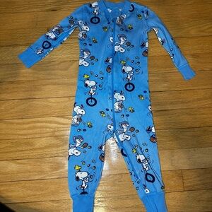 Hanna Andersson 18-24M Blue Snoopy Kids One Piece
